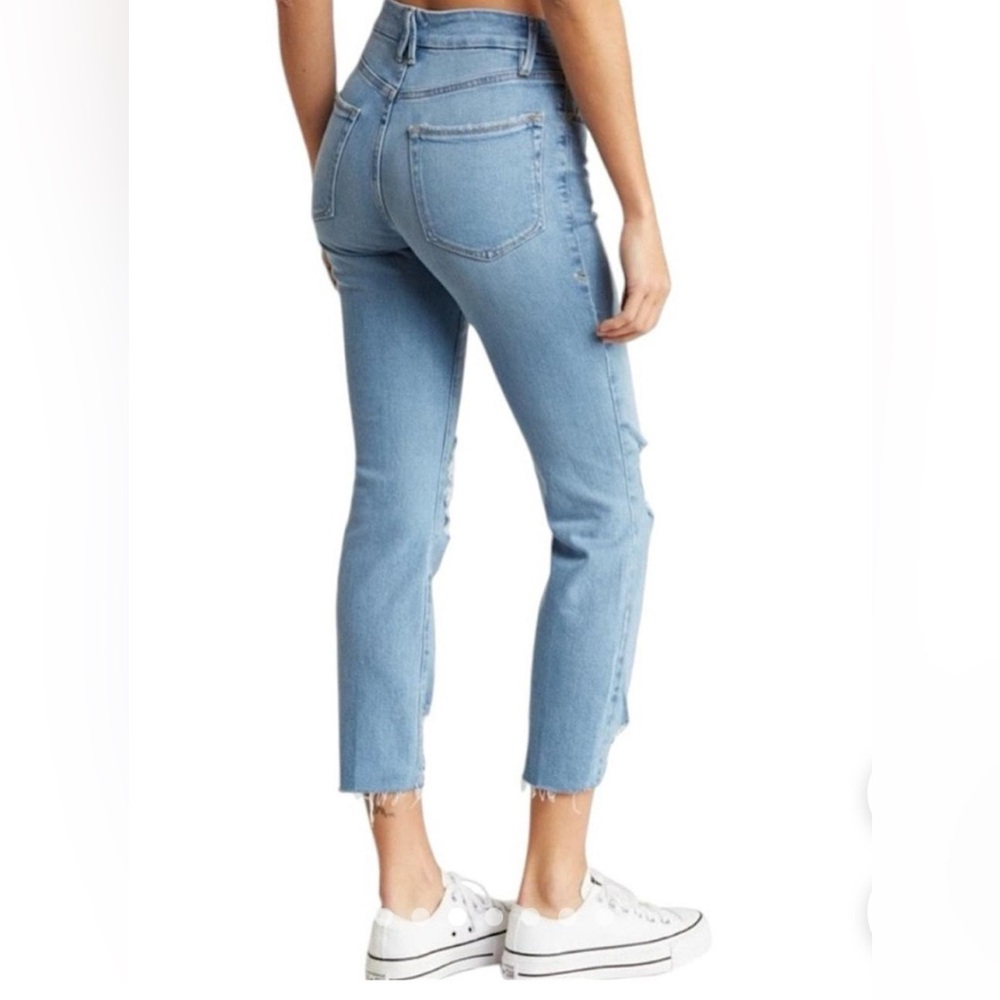 NWT Good American Good Classic Distressed Denim Jeans - Picture 2 of 11